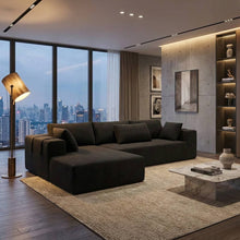 Rin L-Shaped Modular Sectional – Black