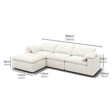 Kumo Modular Sofa – 3-Seater with Ottoman