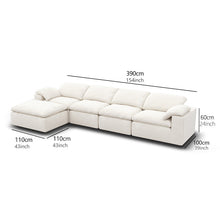 Kumo Modular Sofa – 4-Seater with Ottoman