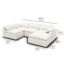 Kumo Corner Sofa with Ottoman – 4-Seater, Layout A