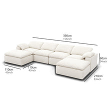 Kumo Modular Sofa – 4-Seater with 2 Ottomans