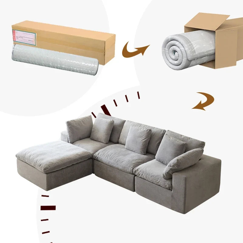 Nagi L-Shaped Compressed Sofa