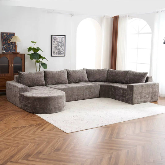 Kinu U-Shaped Velvet Sectional