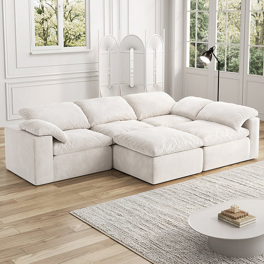 Kumo Corner Sofa with Ottoman – 4-Seater, Layout B