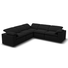 Kumo L-Shaped Corner Sofa – 5-Seater – Black