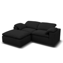Kumo Modular Sofa – 2-Seater with Ottoman – Black